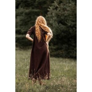 Melisande Short Sleeve Medieval Gown - Brown