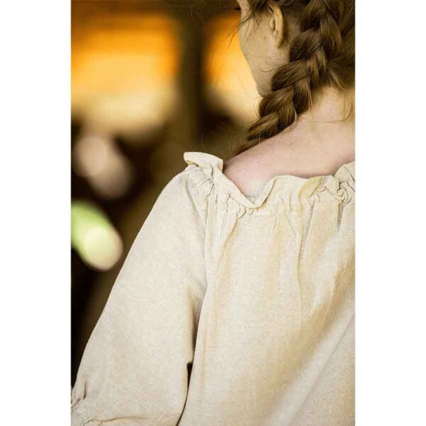Melisande Short Sleeve Medieval Gown - Hemp