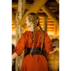 Melisande Short Sleeve Medieval Gown - Rust