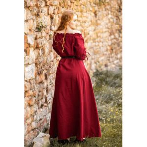 Melisande Short Sleeve Medieval Gown - Red