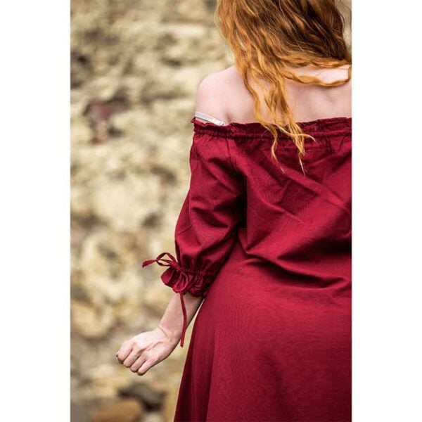 Melisande Short Sleeve Medieval Gown - Red