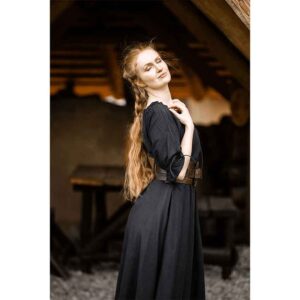 Melisande Short Sleeve Medieval Gown - Black