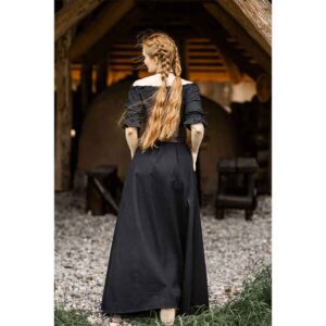 Melisande Short Sleeve Medieval Gown - Black