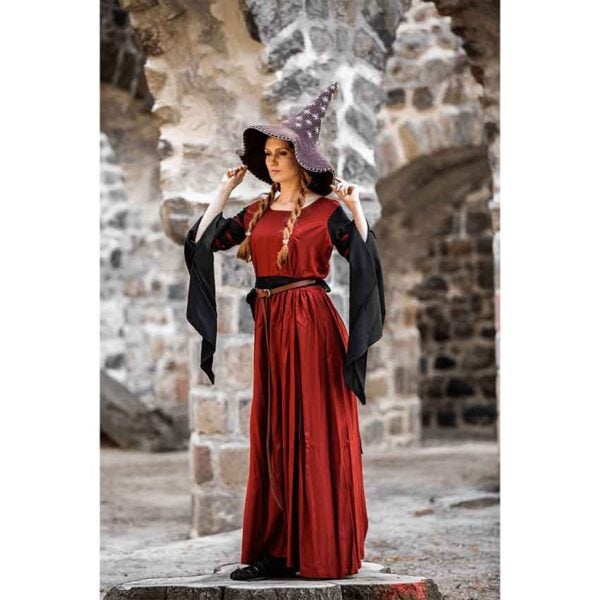 Star Wool Witch Hat - Brown