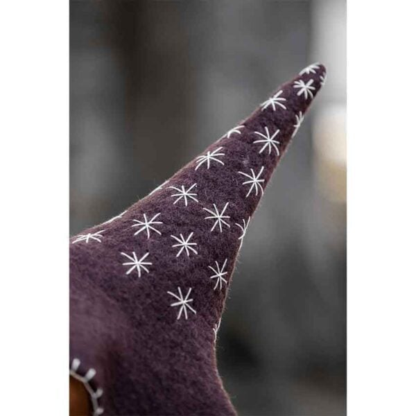 Star Wool Witch Hat - Brown