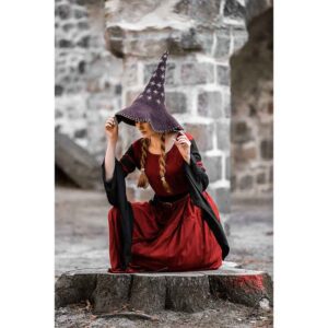 Star Wool Witch Hat - Brown