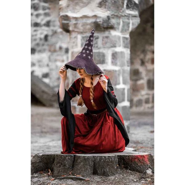 Star Wool Witch Hat - Brown