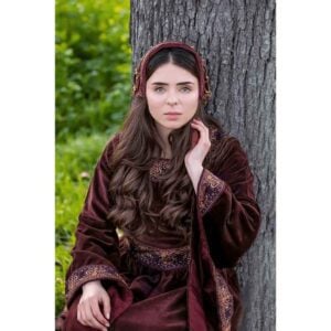 Elaine Noble Lady's Velvet Bonnet - Bordeaux