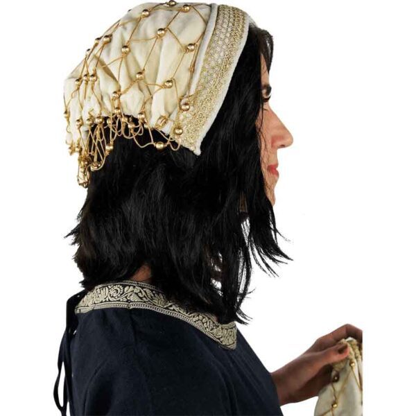 Elaine Noble Lady's Velvet Bonnet - Natural