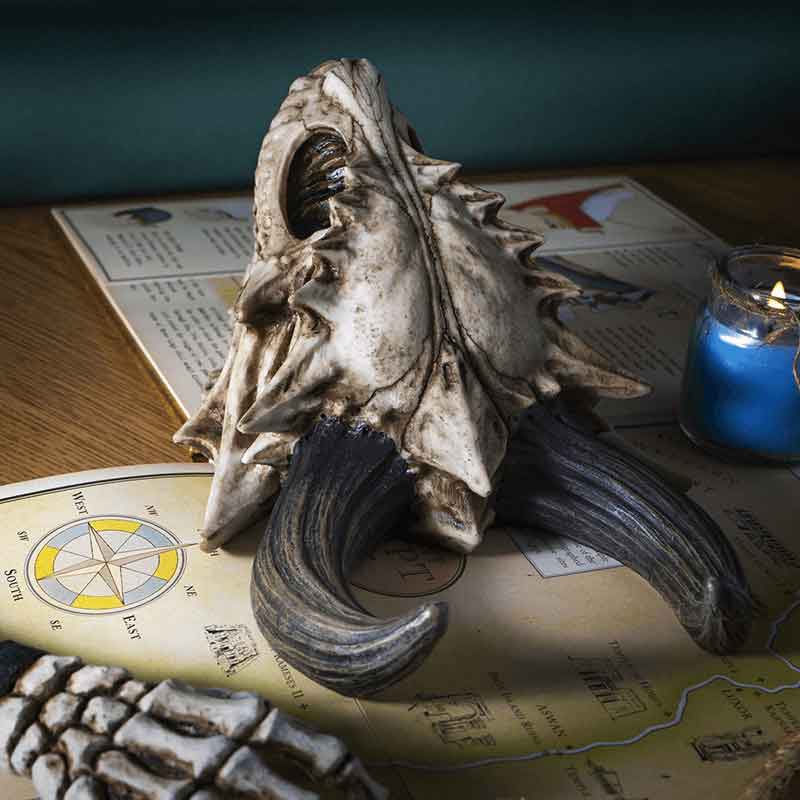 Alchemy England Dragon Keepers Skull: Teschio In Resina Miniatura – Arredo Gotico E Fantasy
