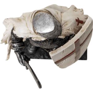 Battleworn Knight with Sword Statue