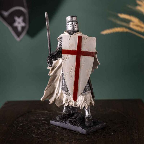 Battleworn Knight with Sword Statue