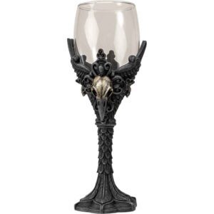 Gothic Raven Wine Glass