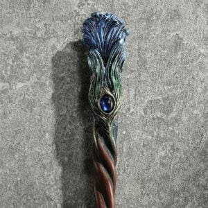 Sapphire Plume Peacock Wand