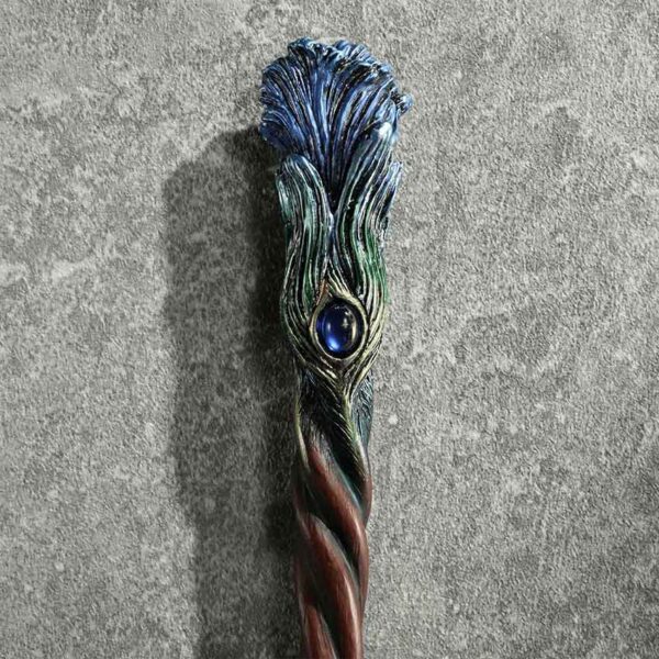 Sapphire Plume Peacock Wand