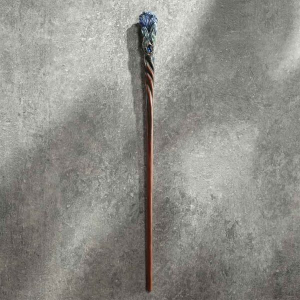 Sapphire Plume Peacock Wand