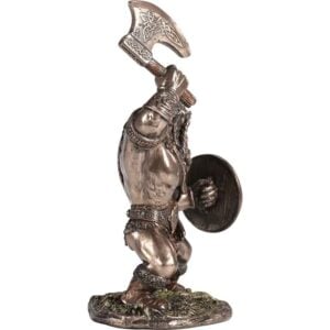 Cartoon Viking Warrior with Axe Statue