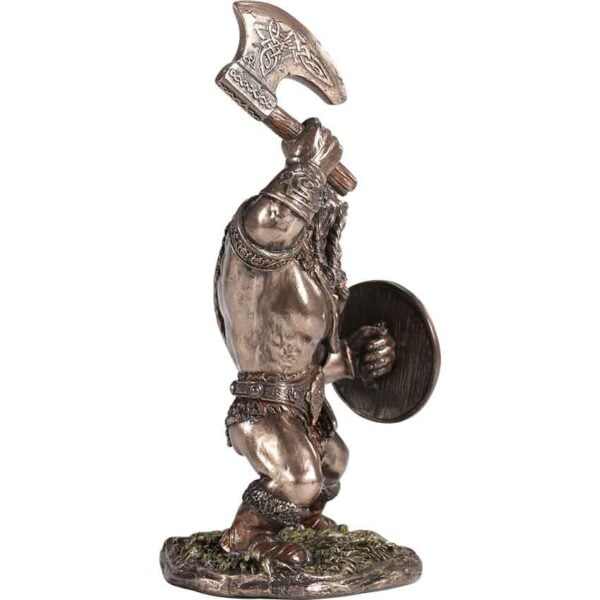 Cartoon Viking Warrior with Axe Statue