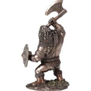 Cartoon Viking Warrior with Axe Statue