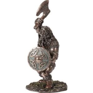 Cartoon Viking Warrior with Axe Statue