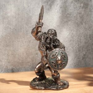 Cartoon Viking Warrior with Axe Statue