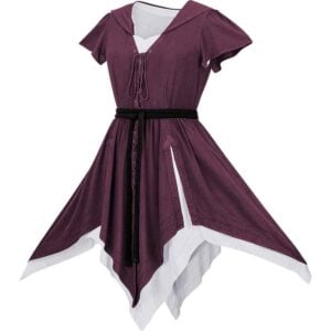 Robyn Short Hooded Medieval Dress with Chemise - Deadly Nightshade