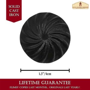 Hand Forged Iron Round Knobs - Set of 4