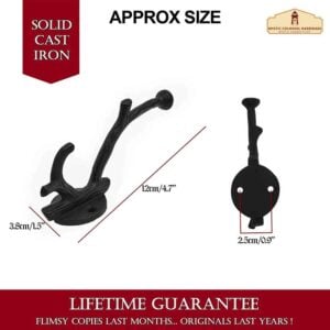 Cast Iron Branch Wall Hook - Set of 2