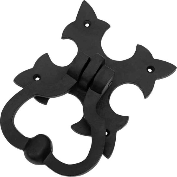 Gothic Fleur de Lis Cast Iron Door Knocker