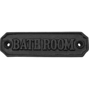 Cast Iron Bathroom Door Sign