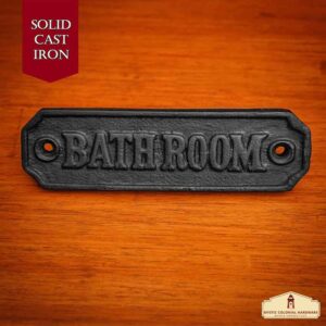 Cast Iron Bathroom Door Sign
