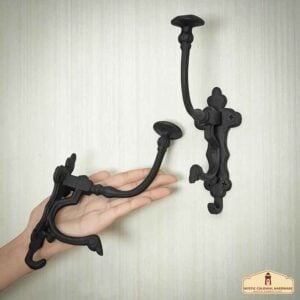 Fancy Victorian Cast Iron Wall Hook - Set of 2
