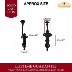 Fancy Victorian Cast Iron Wall Hook - Set of 2