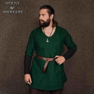 Canvas Viking Arm Wraps with Brooches - Black