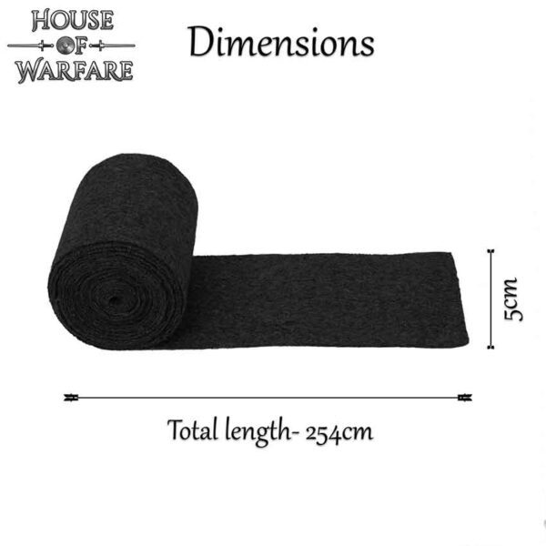 Canvas Viking Arm Wraps with Brooches - Black
