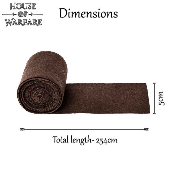 Woolen Arm Wraps with Brooches - Brown