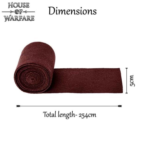 Woolen Arm Wraps with Brooches - Dark Red