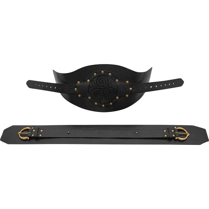 Celtic Warrior Wide Waist Belt - Black
