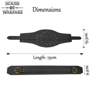 Celtic Warrior Wide Waist Belt - Black