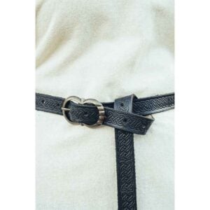 Merle Celtic Leather Belt - Black