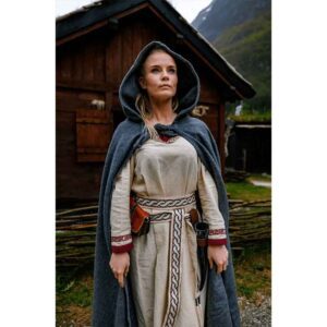 Elinor Classic Medieval Cloak - Grey