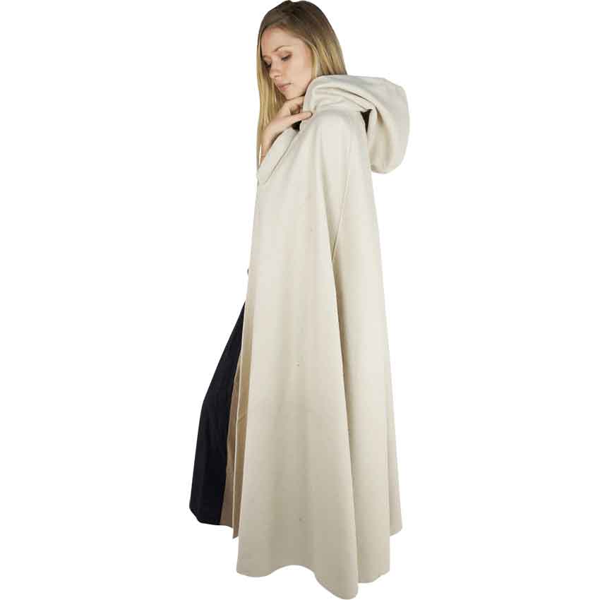 Elinor Classic Medieval Cloak - Natural