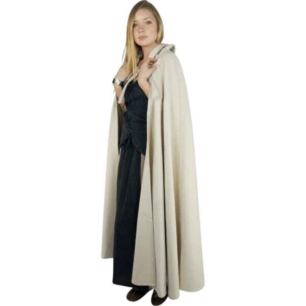 Elinor Classic Medieval Cloak - Natural
