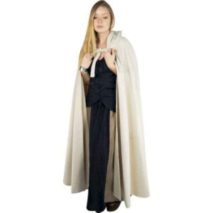 Elinor Classic Medieval Cloak - Natural