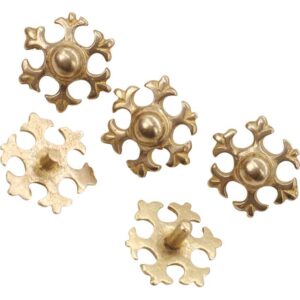 Brass Fleur Belt Accents - Set of 5