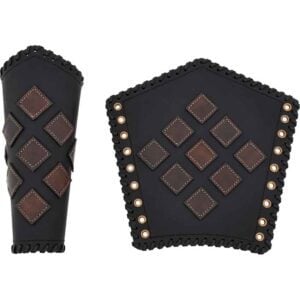 Fantasy Leather Bracers - Black