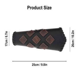 Fantasy Leather Bracers - Black