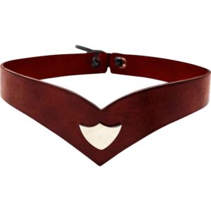 Elvish Princely Leather Headband - Maroon