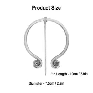 Medieval Stainless Steel Penannular Brooch