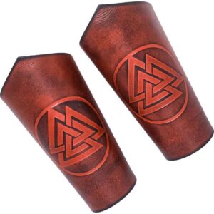 Warrior of the Realm Leather Bracers - Brown